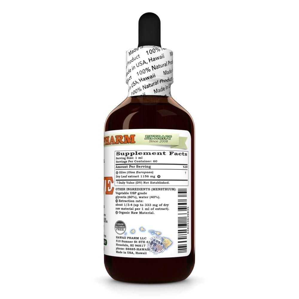 Hawaii Pharm Olive (Olea europaea) Leaf Alcohol-Free Extract