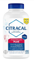 Citra-Cal Plus D3 Calcium Supplement with Zinc, Copper, Magnesium - 280 Tablets