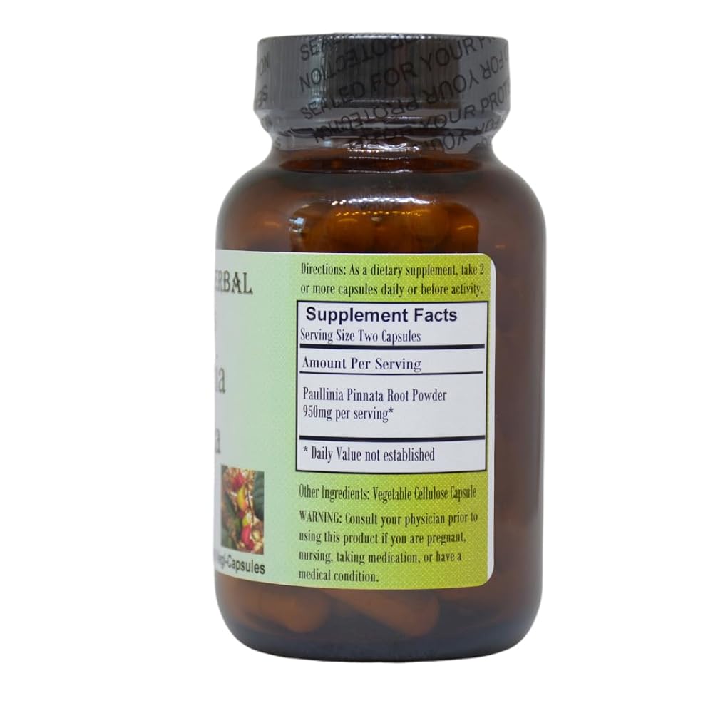 Barlowe's Herbal Elixirs Paullinia Pinnata 475mg - 60 Vegan Capsules - image 2
