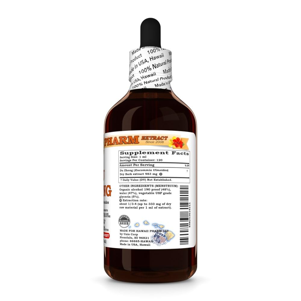 Hawaii Pharm Du Zhong (Eucommia ulmoides) Bark Liquid Extract