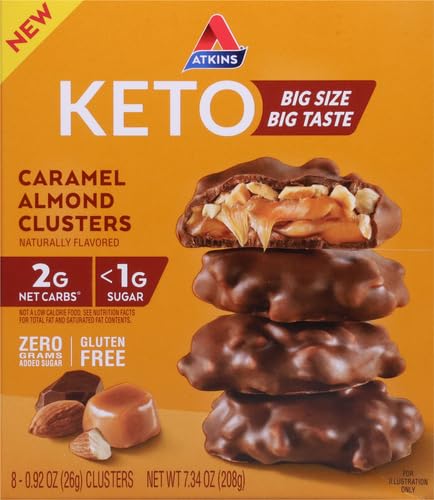 Atkins Caramel Almond Clusters Keto Nutrition Bar - 8 Count - image 2
