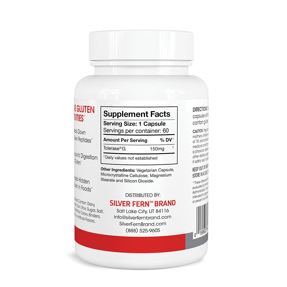 Silver Fern Gluten Comfort with Tolerase G - Digestive Enzyme Made
