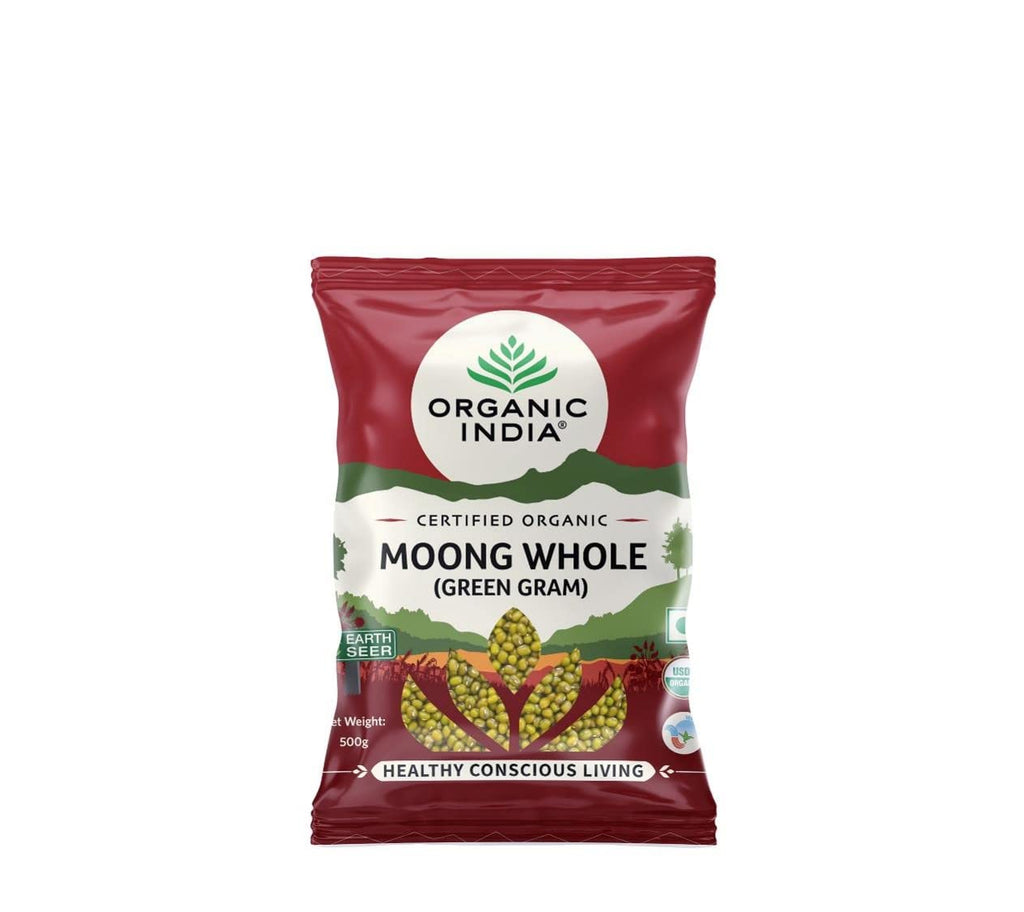 ORGANIC INDIA Moong Whole Green Gram Dietary Fiber - 500g - image 2