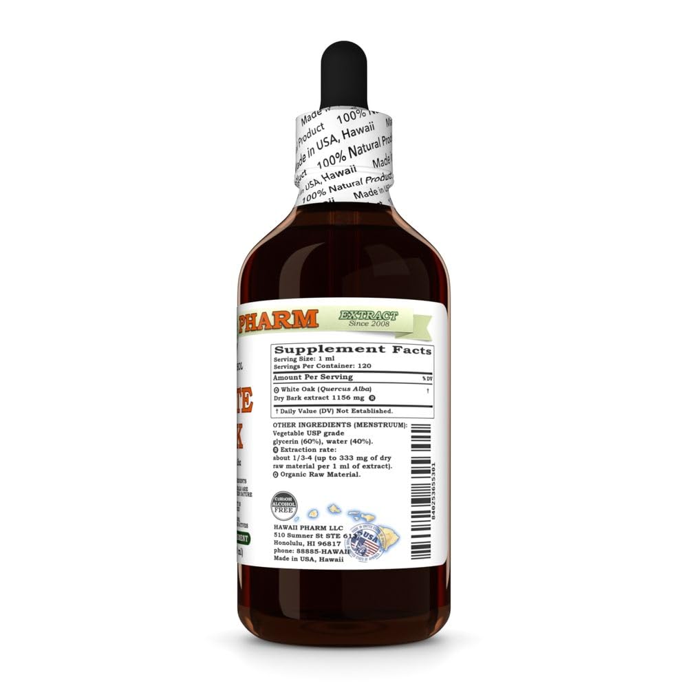 Hawaii Pharm White Oak (Quercus alba) Bark Alcohol-Free Extract