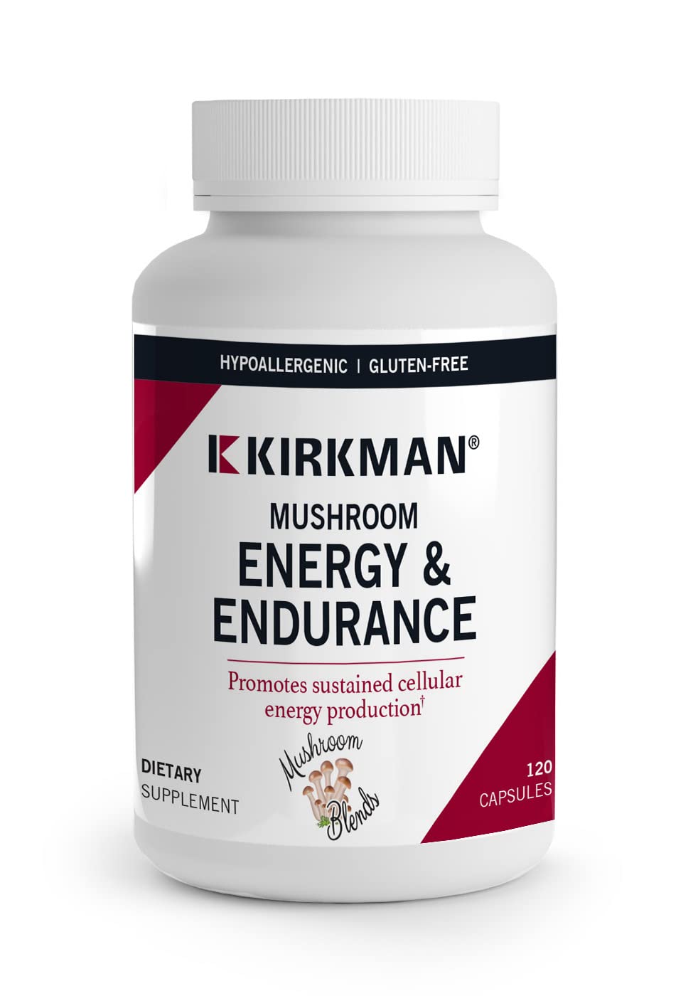 Kirkman Mushroom Energy & Endurance with CoQ10 - 120 Capsules