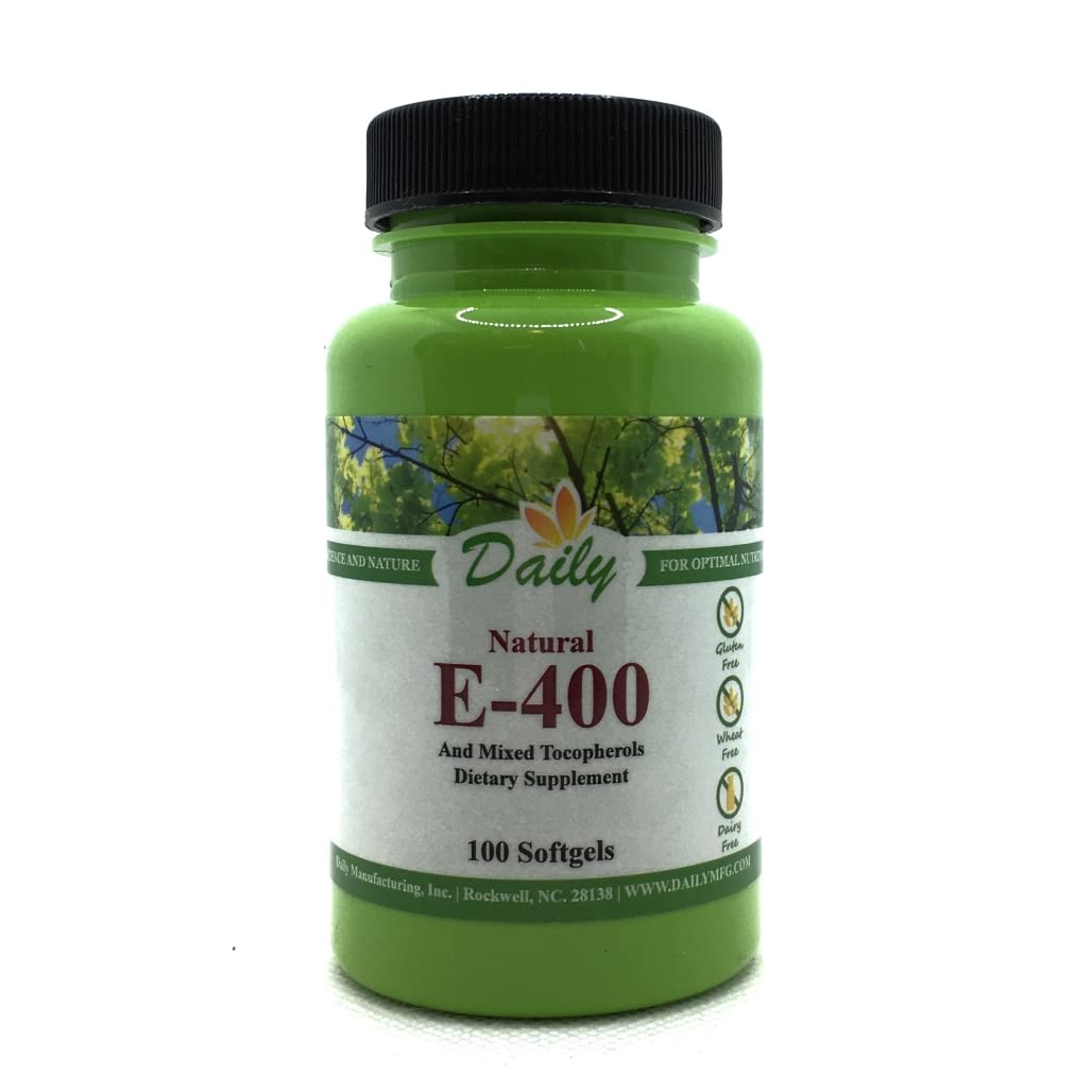 Daily Manufacturing Vitamin E-400 IU Antioxidant - 100 Softgels