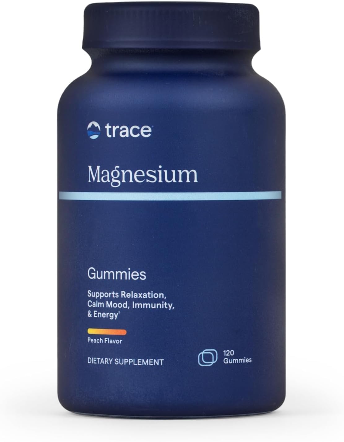 Trace Minerals Magnesium Gummies Peach - 120 Count