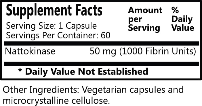 Daily Manufacturing Nattokinase 50 mg - 60 Vegetarian Capsules - image 2