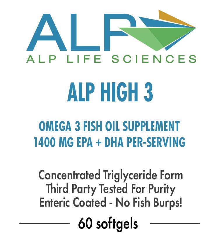 ALP High-3 TAG Omega 3 Fish Oil 1400mg EPA+DHA - 60 Softgels - image 2