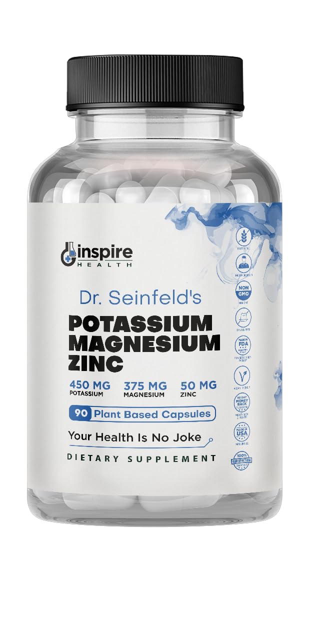 GINSPIRE NUTRITION Magnesium Potassium Supplements w/Zinc