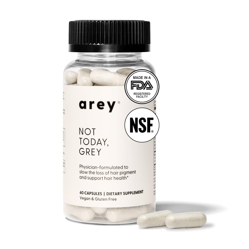 Arey Not Today Grey Hair Supplement for Color & Strength - 60 Capsules - image 2