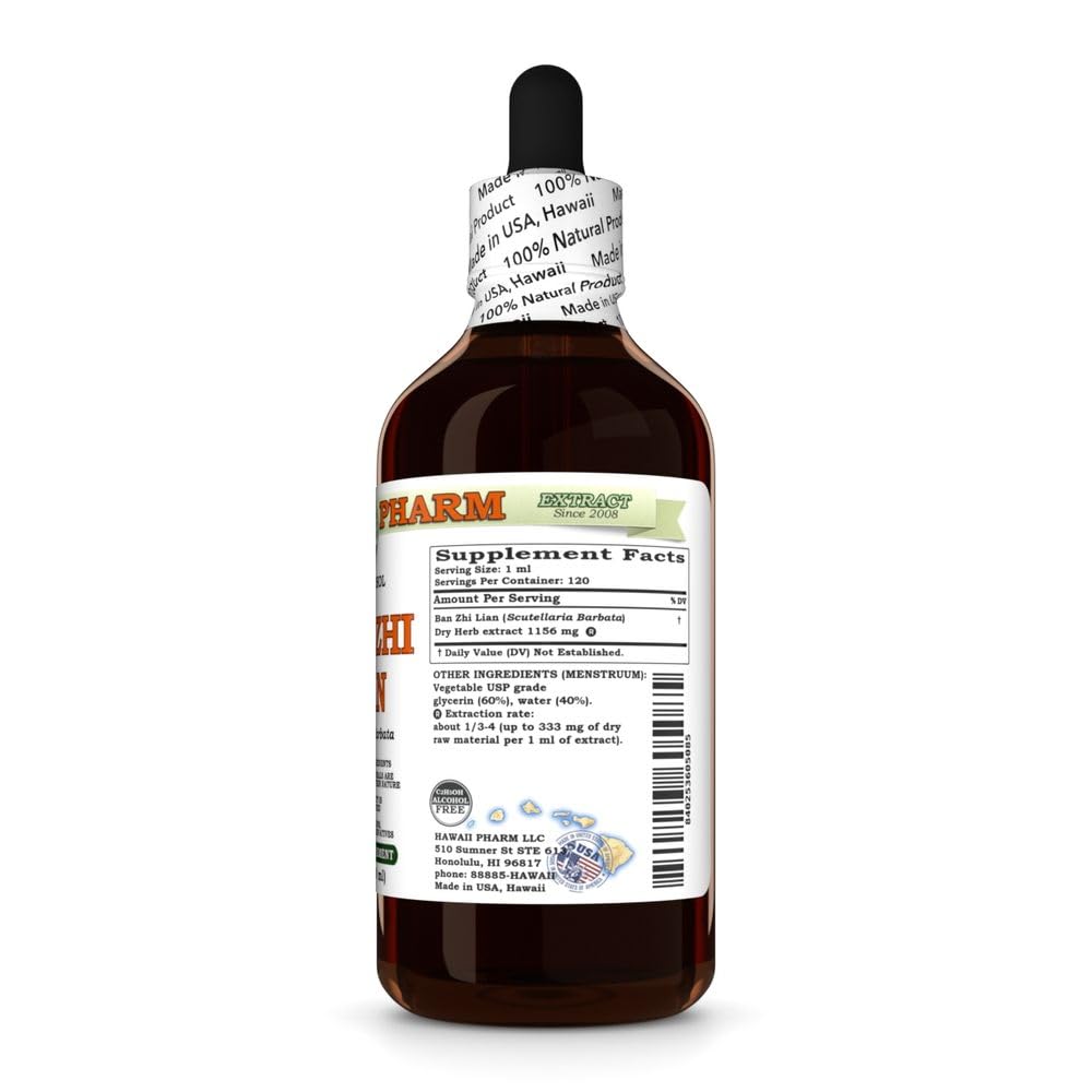 Hawaii Pharm Ban Zhi Lian Scutellaria barbata Herb Extract - 4 fl oz - image 3