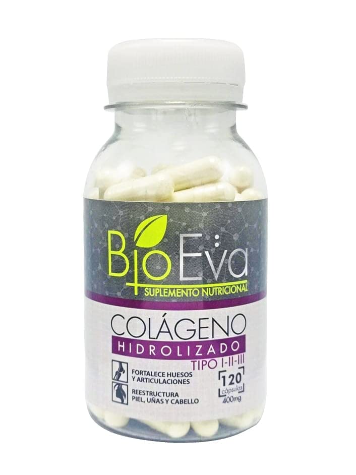 BioEva Hydrolyzed Collagen Types I II III - 120 Capsules