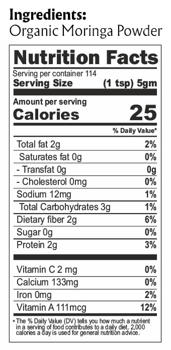 Jiva Organics Moringa Powder - 1.25 LB Bulk Bag - image 2