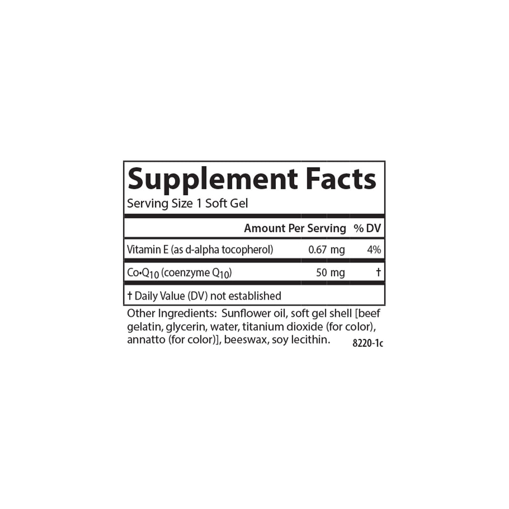Carlson Co-Q10 50 mg - 30 Softgels - image 4