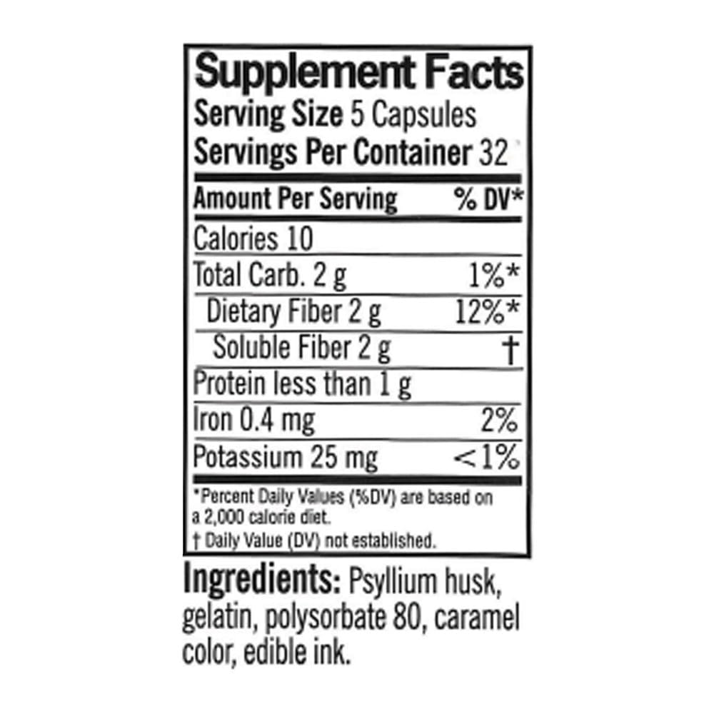 Quality Choice Daily Fiber Psyllium Husk Capsules - 160 Count - image 3