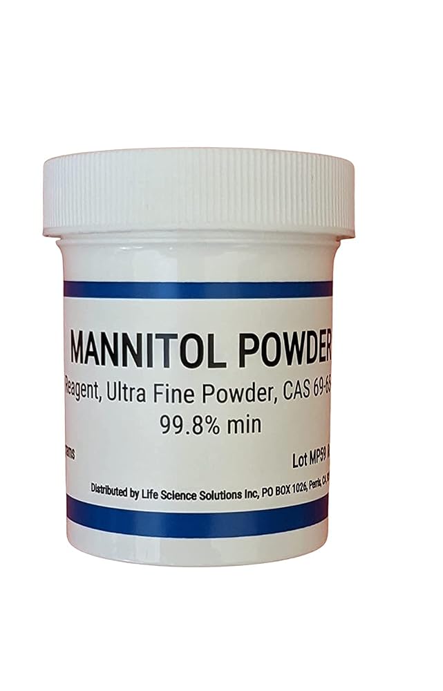 Life Science Solutions D-Mannitol Powder 99%+ - 50 Grams
