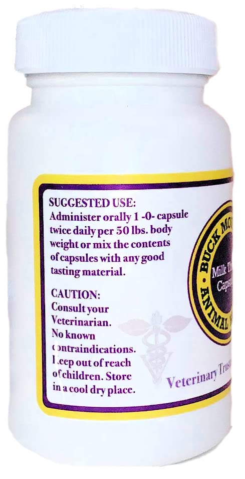Buck Mountain Milk Thistle Natural Liver Support for Dogs & Cats - 75 Capsules - image 2