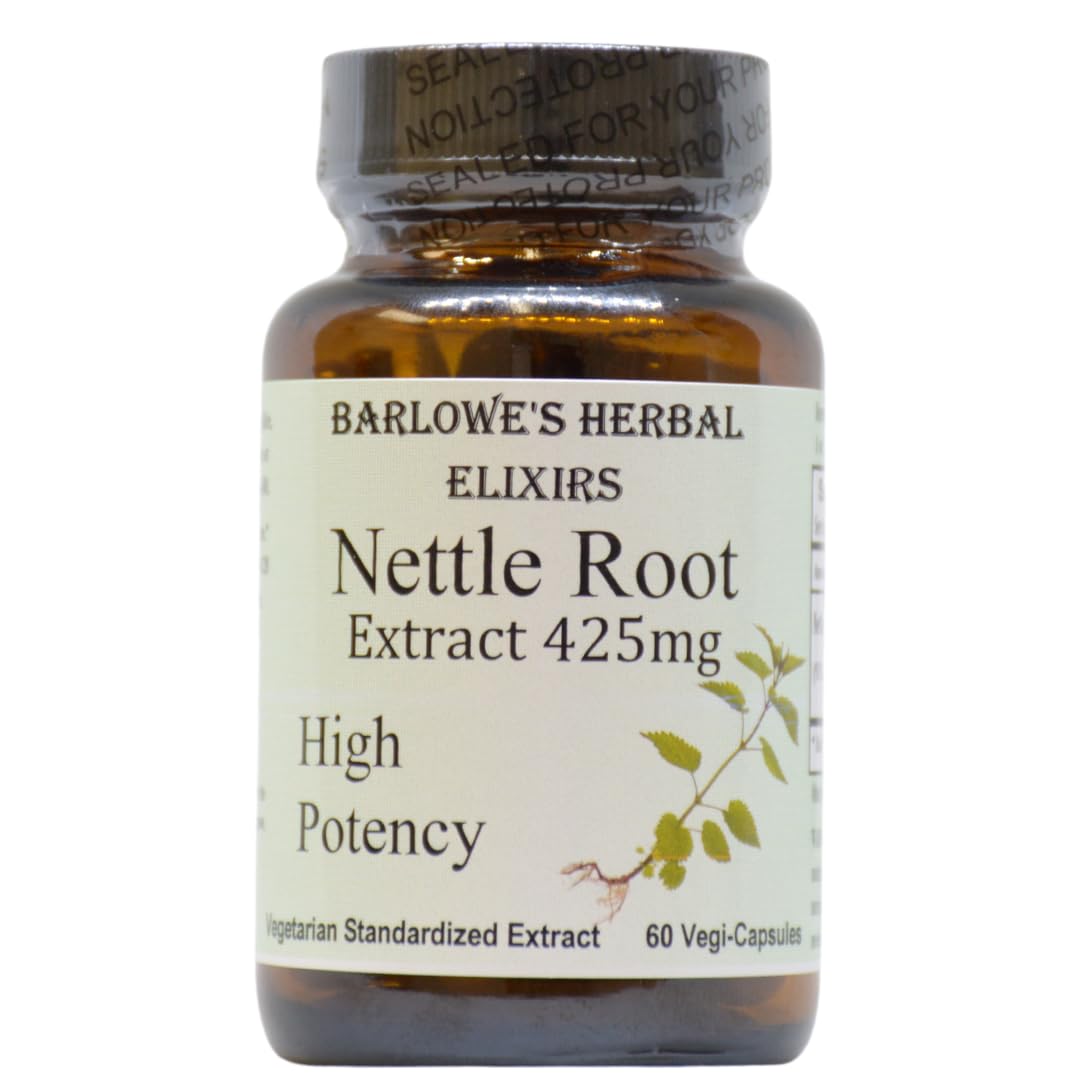 Barlowe's Herbal Elixirs Nettle Root Extract 425mg - 60 Capsules