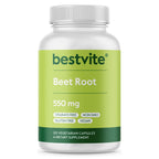 BESTVITE Beet Root 550mg - 120 Vegetarian Capsules