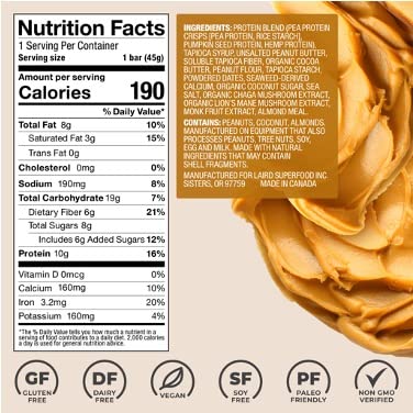 Laird Superfood Functional Protein Bars with Adaptogens
