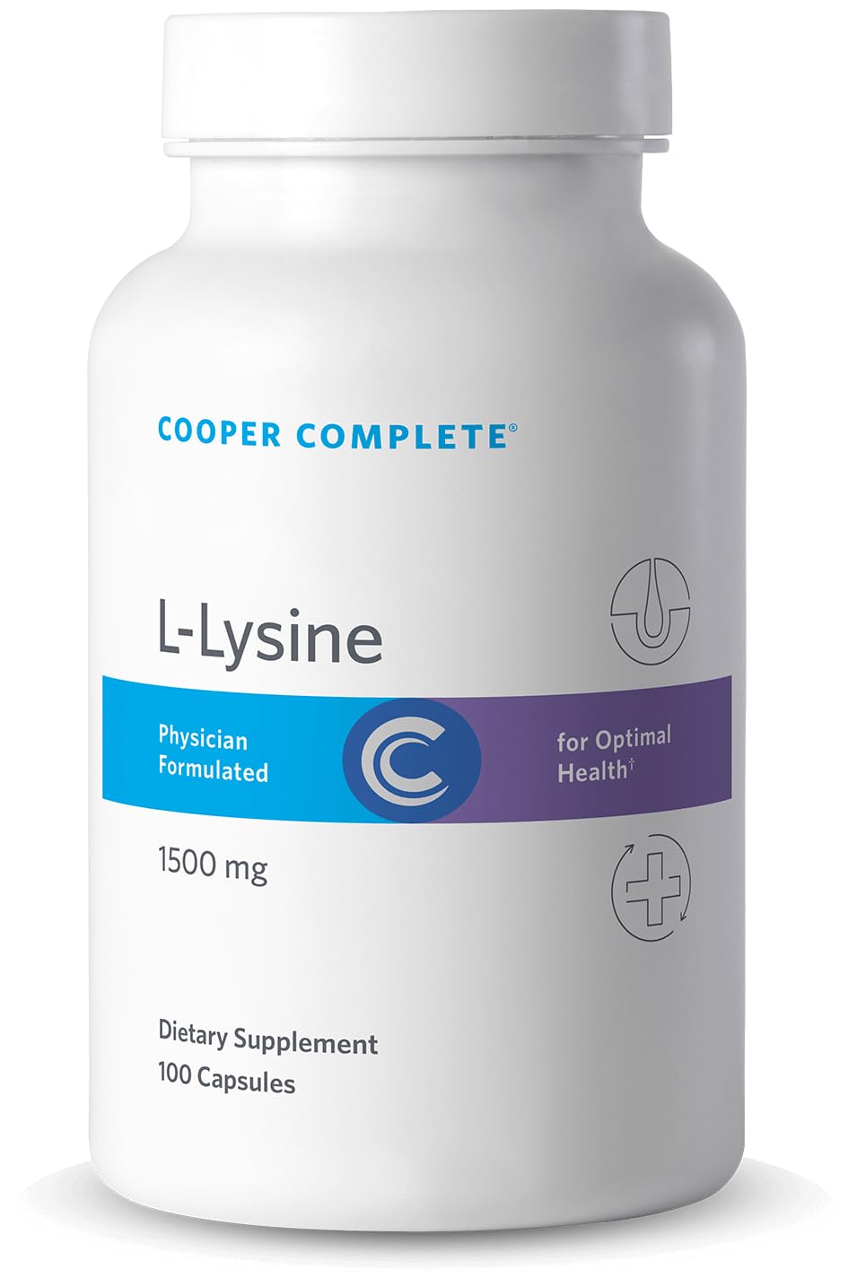 Cooper Complete L-Lysine 1000 mg Immune & Collagen Support - 100 Capsules