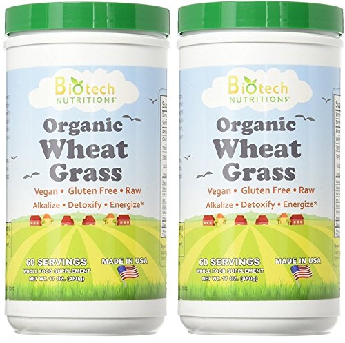Biotech Nutritions Raw Organic Gluten Free Vegan Wheat Grass