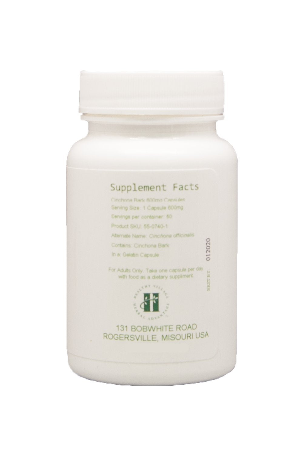 Herbal Advantage Cinchona Bark Capsules 600mg - 50 Capsules - image 2