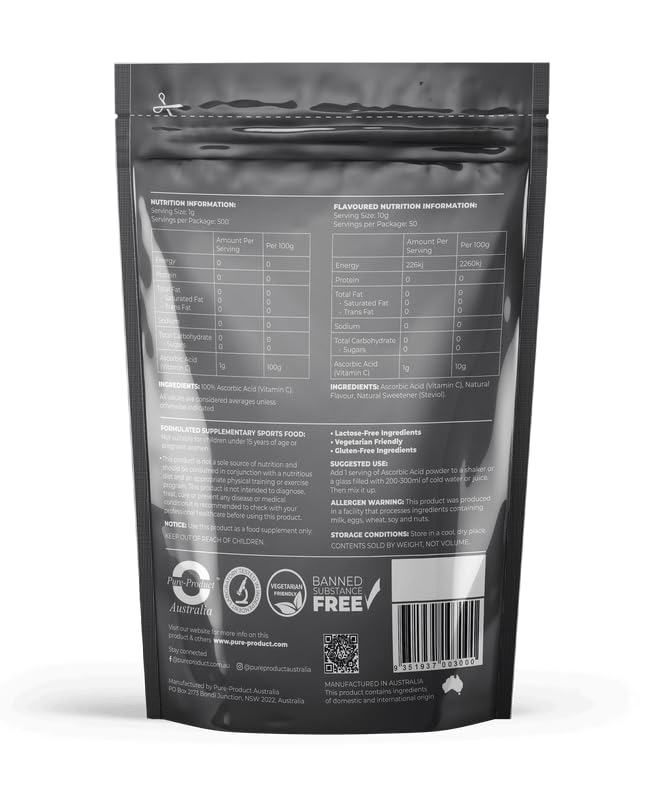 Pure Product Australia Ascorbic Acid Vitamin C Powder - 500g - image 2