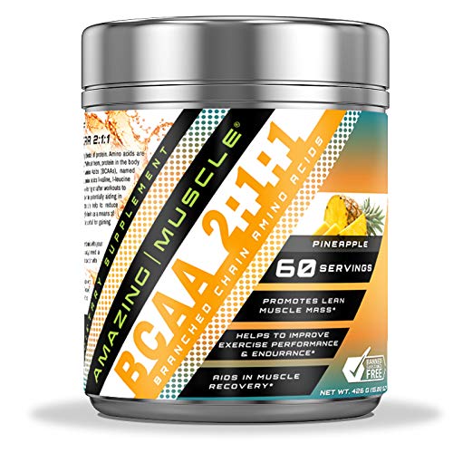 Amazing Muscle BCAA 2:1:1 Branched Chain Amino Acids - 60 Servings