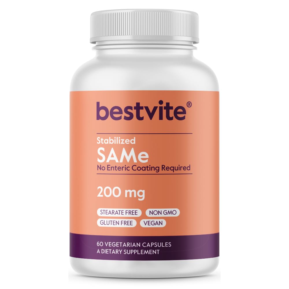 BESTVITE SAM-e 200mg Stabilized - 60 Vegetarian Capsules