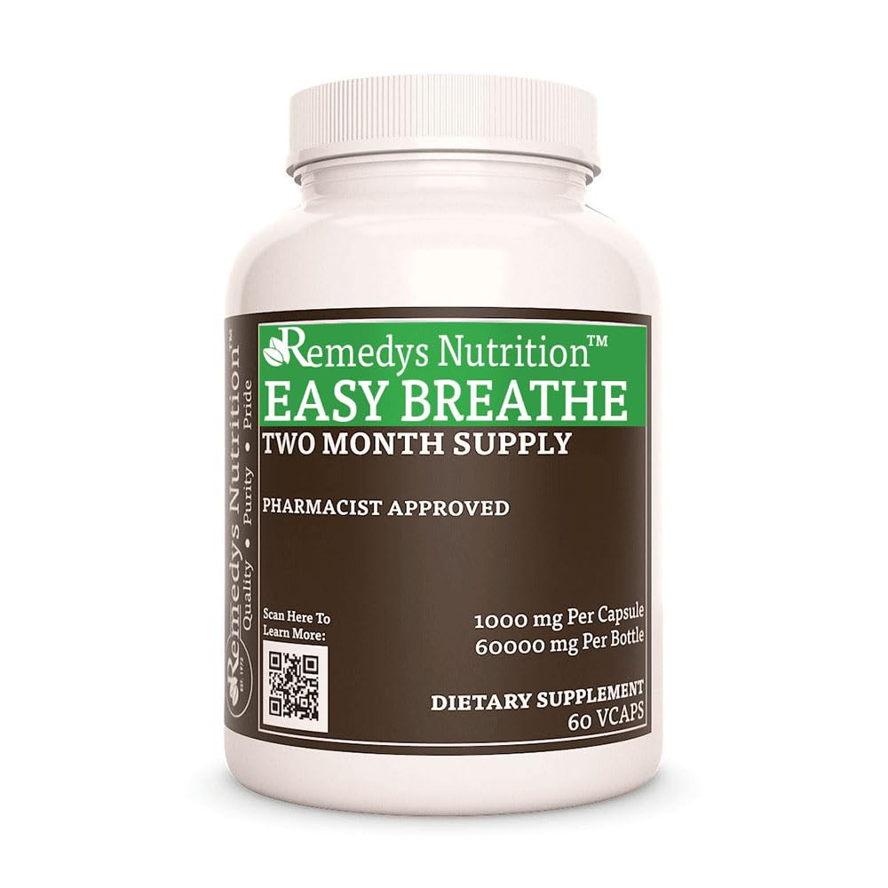 Remedy's Nutrition Easy Breathe Herbal Blend - 60 Vegan Capsules