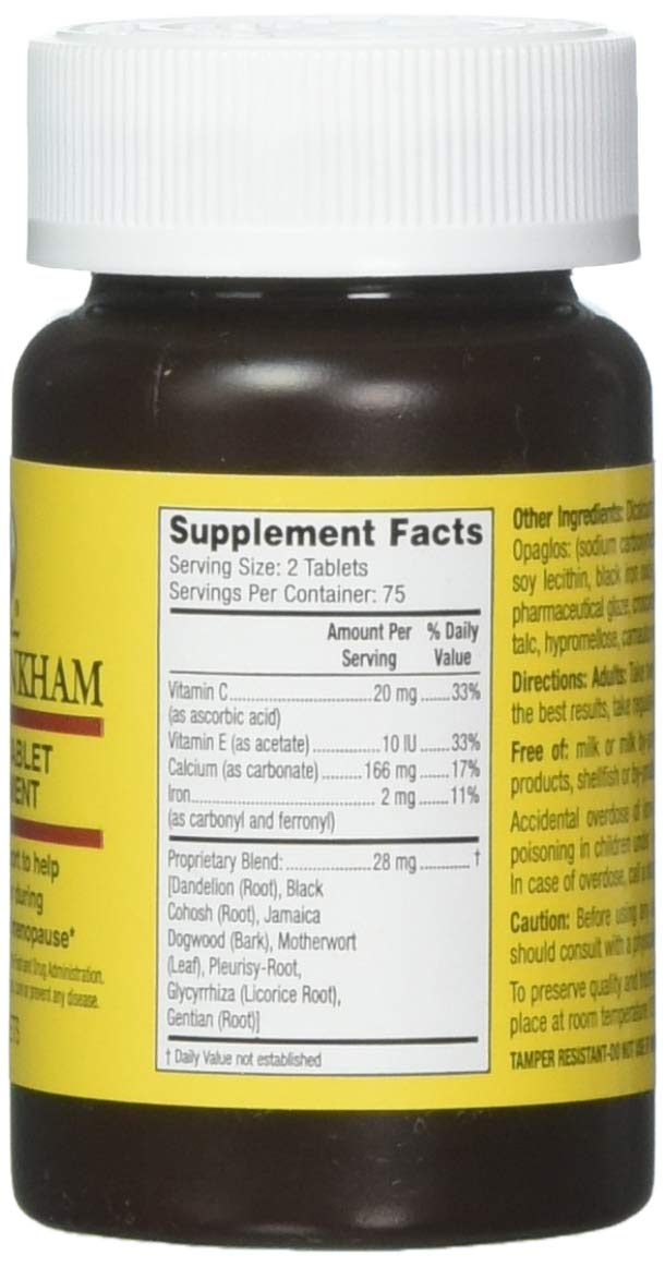Lydia Pinkham Herbal Tablets for Menstruation and Menopause Support - image 3