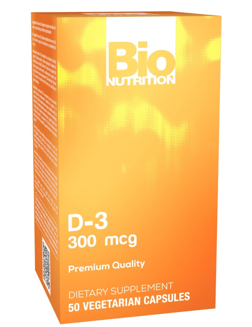Bio Nutrition Vitamin D3 12,000 IU Vegetarian Capsules - 50 Count