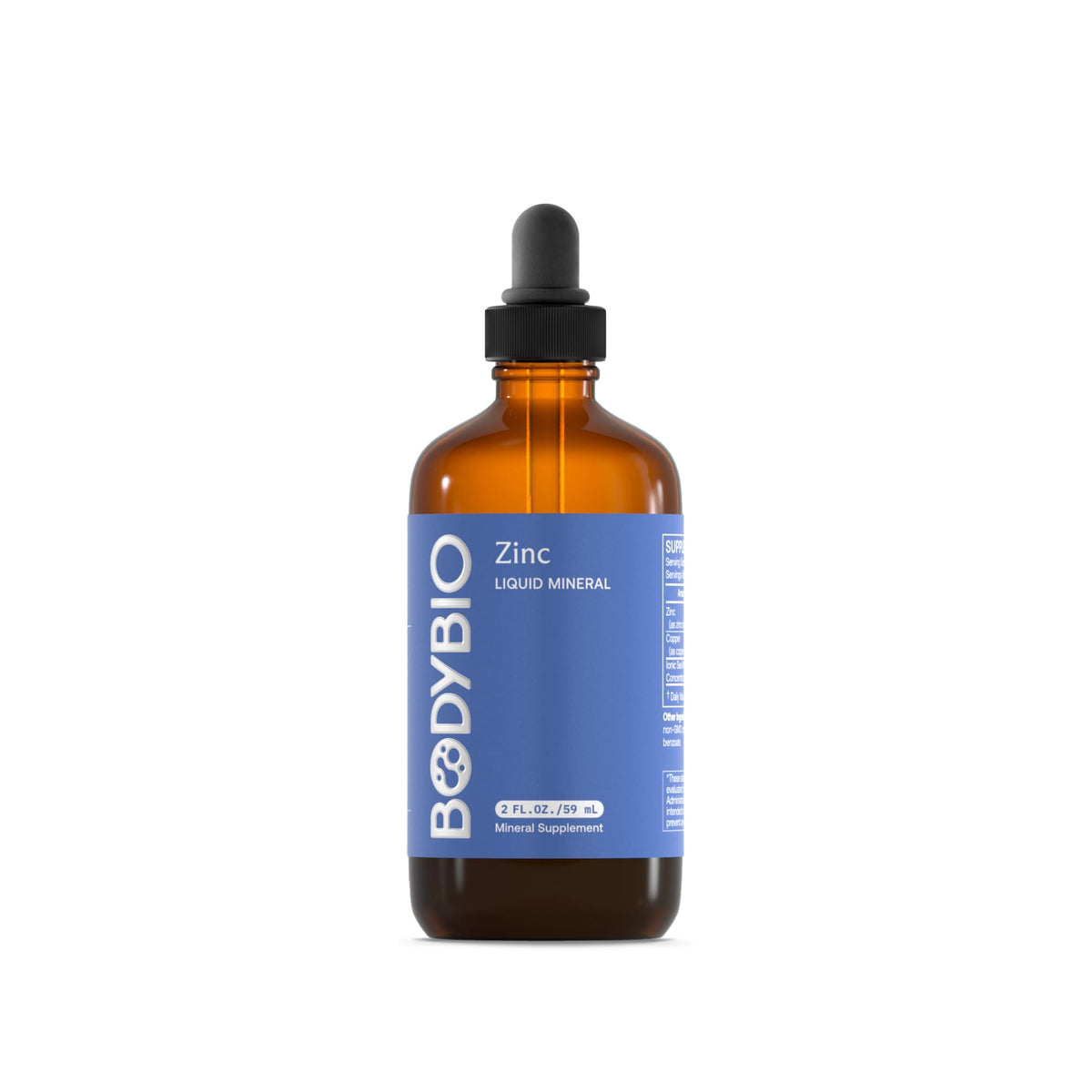 BodyBio Liquid Zinc Drops for Immune Support - 2 Fl Oz