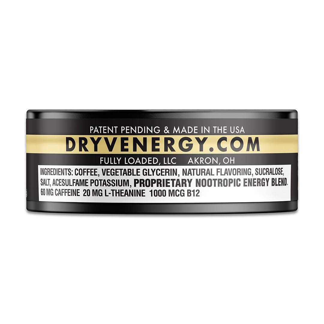 Fully Loaded Bullseye Dryv Energy Pouches Vanilla Coffee Flavor - 5 Pack - image 3