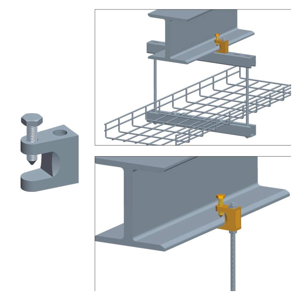 Quest Manufacturing I-Beam Mounting Clip for Cable Tray, Zinc - 1 Pack - image 3