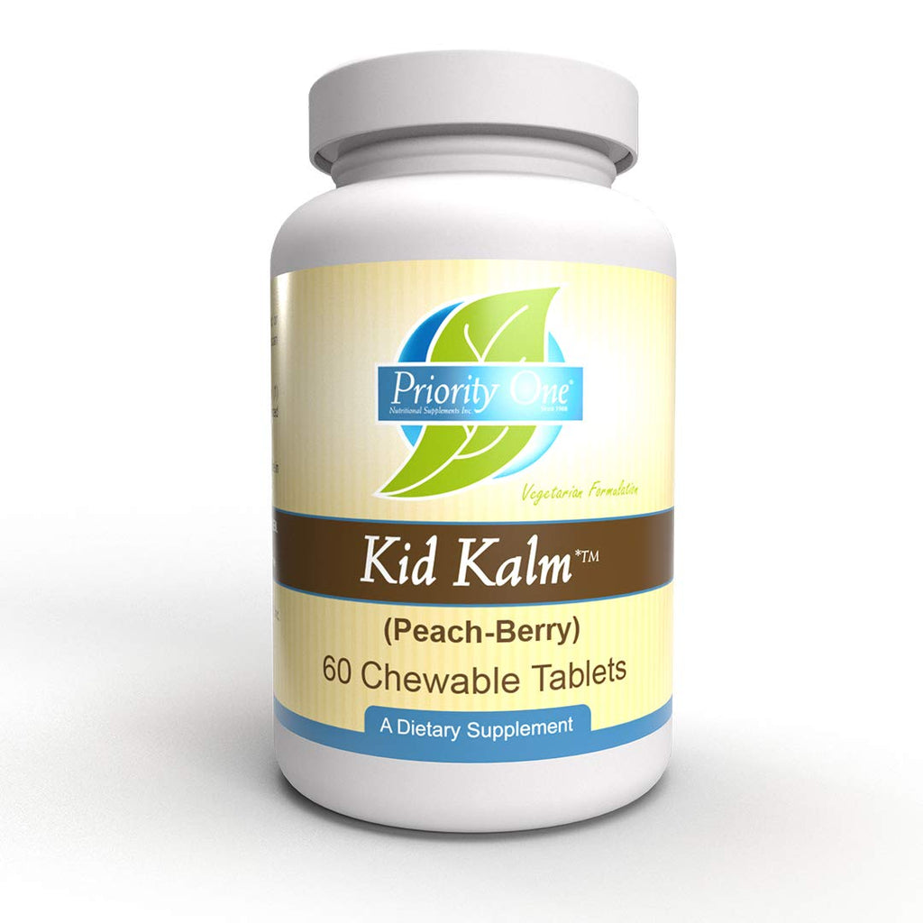 Priority One Kid Kalm Peach-Berry Chewable Tablets - 60 Tablets