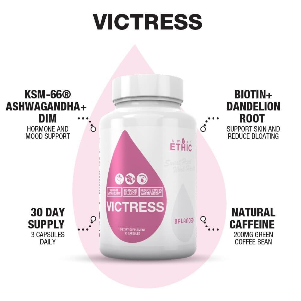 Sweat Ethic Victress Hormone Balance Support for Women - 90 Capsules - image 2
