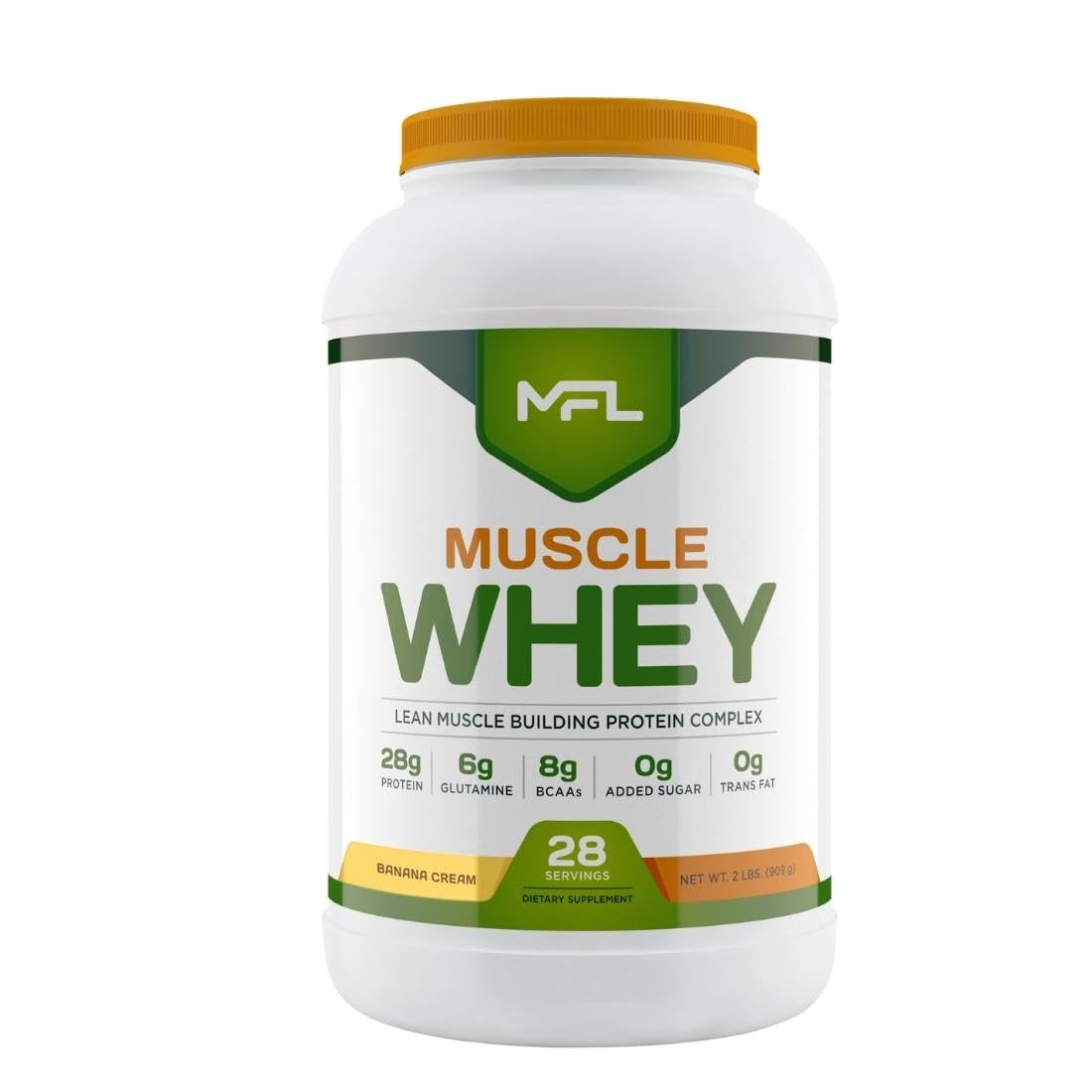 MFL Muscle Whey Protein l 28g of Protein l 8g BCAAs l Keto Friendly l
