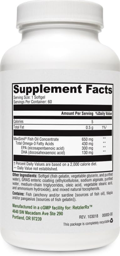 HormoneSynergy Omega 650 EC Fish Oil - 60 Softgels - image 2
