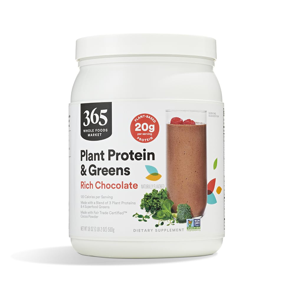 Whole Foods Market Plant Protein & Greens Rich Chocolate - 18 oz
