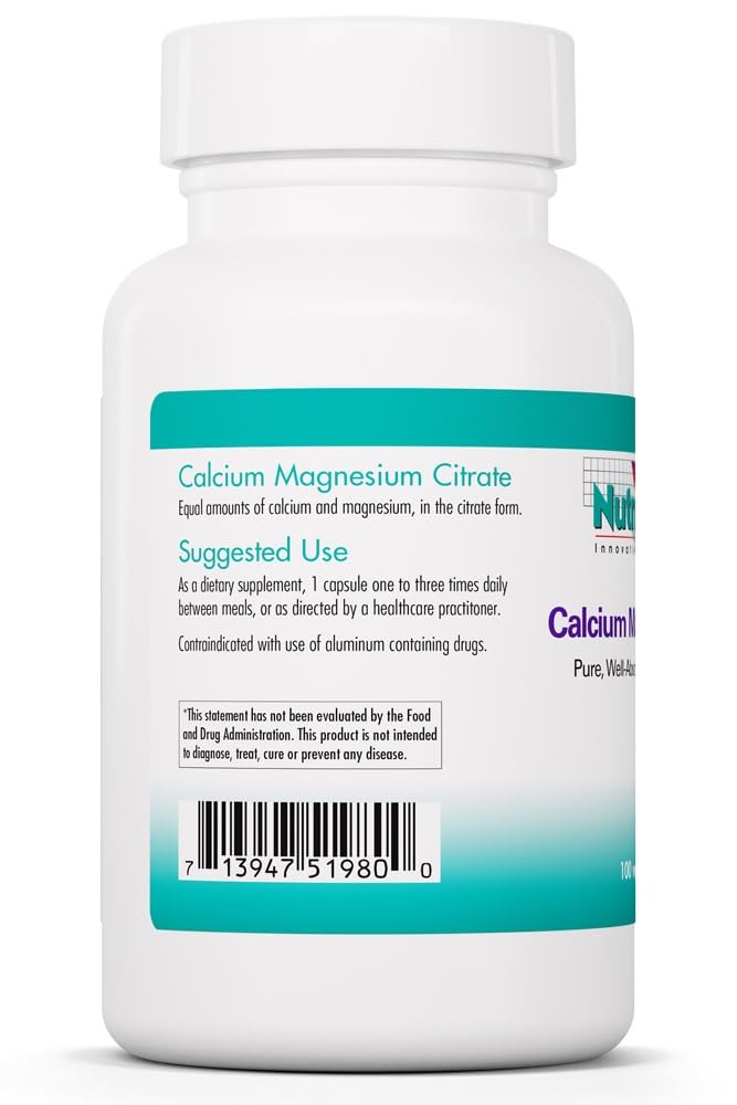 Allergy Research Group Calcium Magnesium Citrate - 100 Capsules - image 3