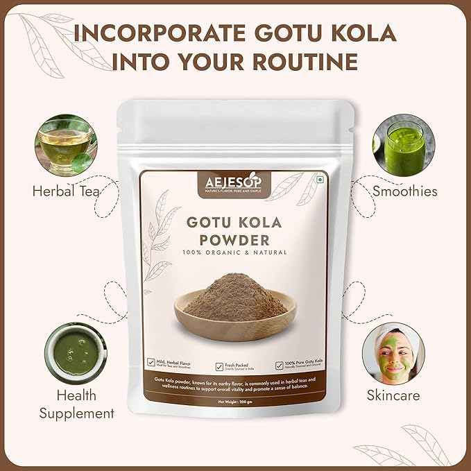 AEJESOP Organic Gotu Kola Powder - 7 oz (200g) - image 4