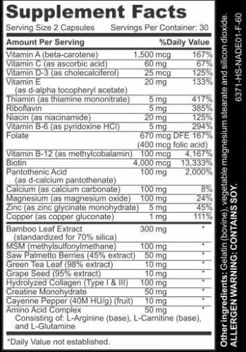 Beautifully Bamboo Ultra Vitamin for Skin, Hair & Nails - 60 Capsules - image 2