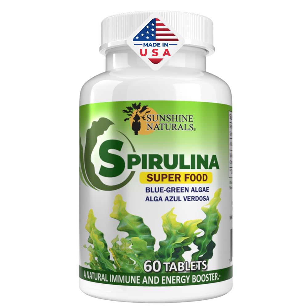 Sunshine Naturals Spirulina. 60 Tabs