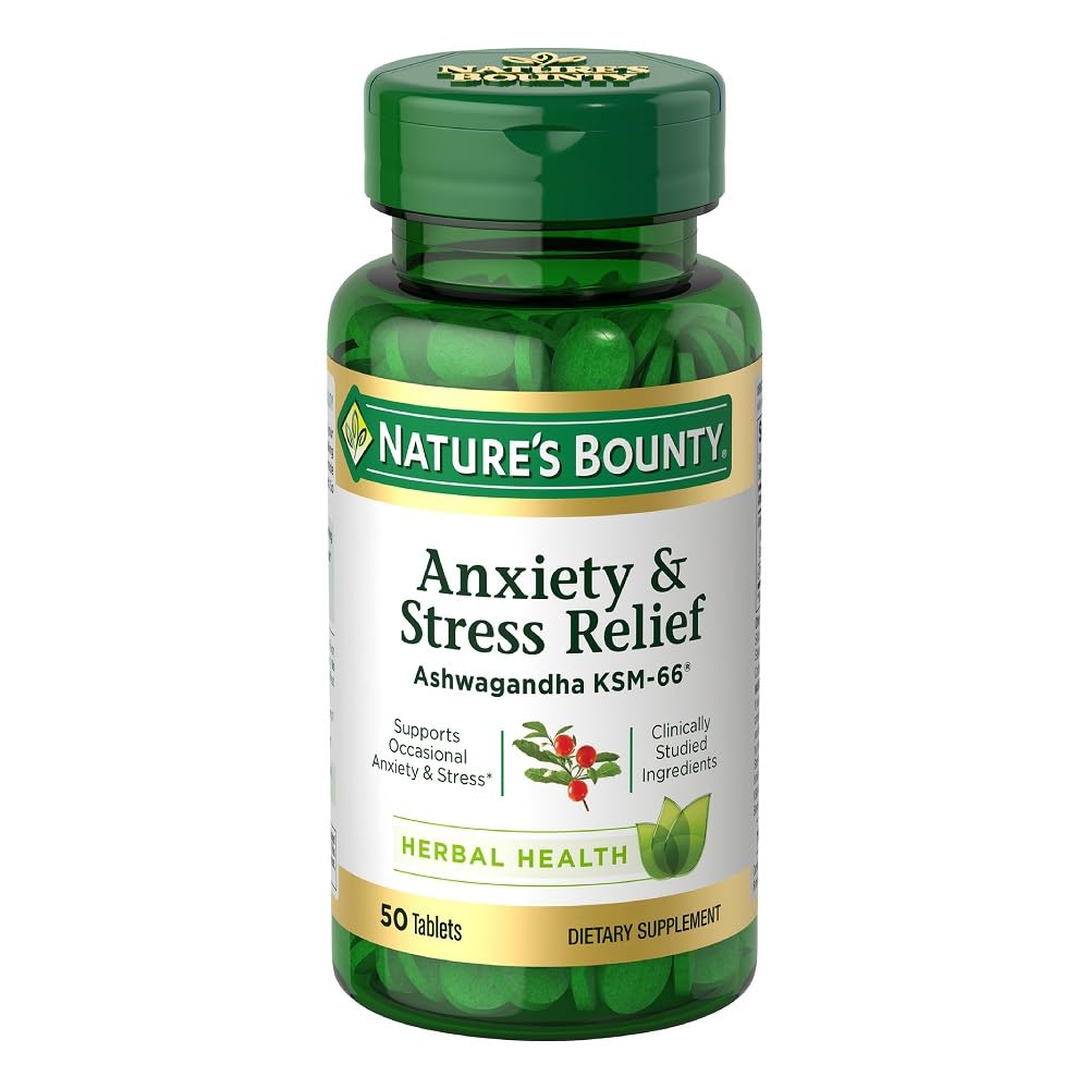 Nature's Bounty Stress Relief Ashwagandha KSM-66 - 50 Tablets