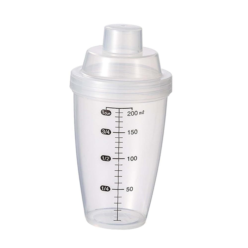 Generic Clear Plastic Shaker Bottle with Measurement Scale - 200ml