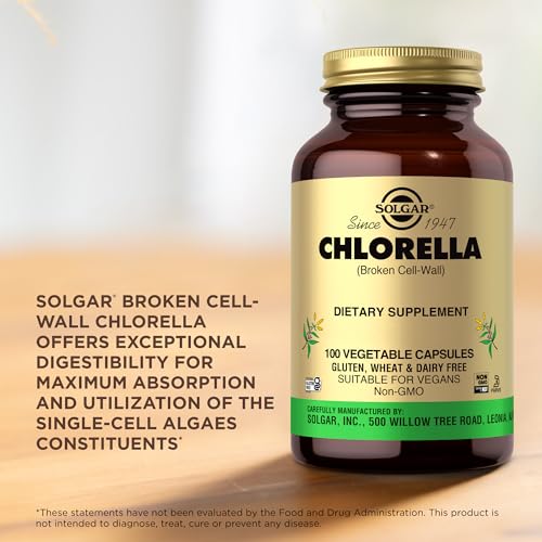 Solgar Chlorella 520mg - 100 Vegetarian Capsules - image 5