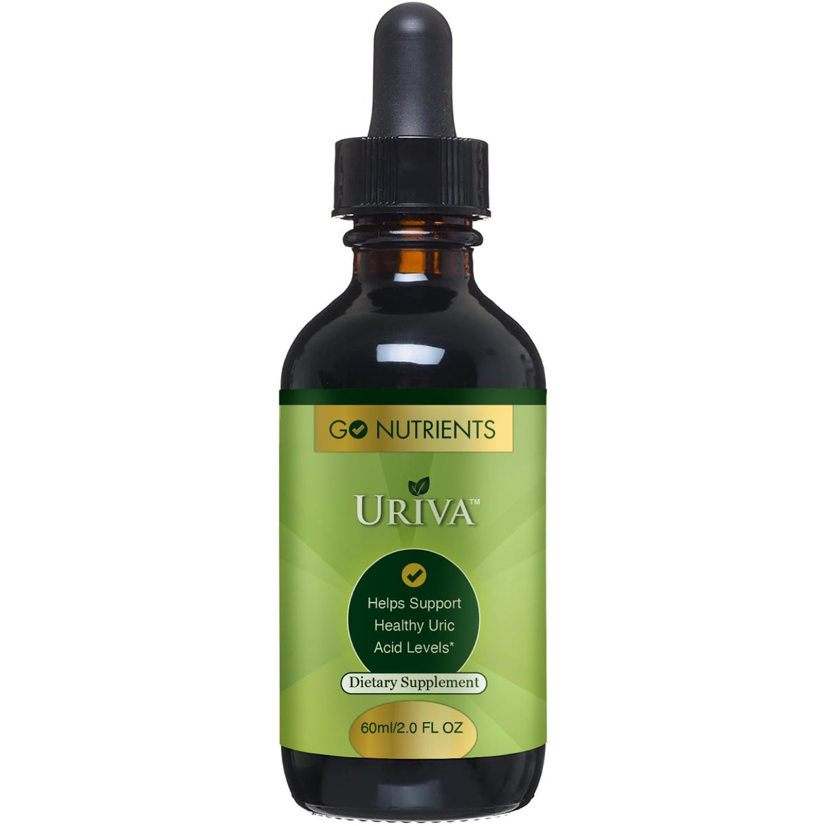 Go Nutrients Uriva Liquid Drops Tart Cherry Turmeric Joint Comfort - 2 Fl Oz